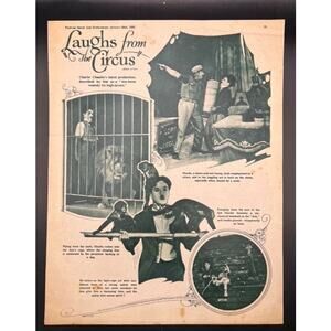 1928 Picture Show Supplement Charlie Chaplin The Circus Fold Out, Tramp, The Kid